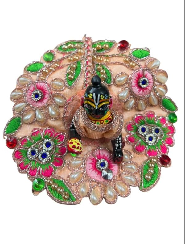 RITUALSNSTYLE Kanha Ji Poshak|Laddu Gopal Poshak|Thakur Ji Dress|Traditional Dress for Laddu Gopal JI|Fancy Dress for Bal Krishna/Dress for Krishna | Divine Elegance for Laddu Gopal (Size 0) - Image 3