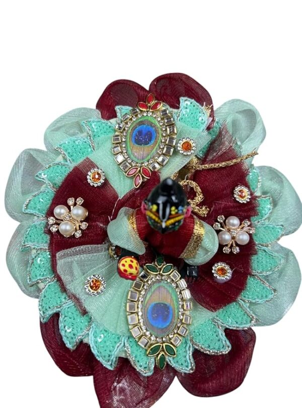 RITUALSNSTYLE Kanha Ji Poshak with Mala & Mukut|Laddu Gopal Poshak|Thakur Ji Dress|Traditional Dress for Laddu Gopal JI|Fancy Dress for Bal Krishna/Dress for Krishna(Size 0)Perfect for Festivals|Home - Image 6
