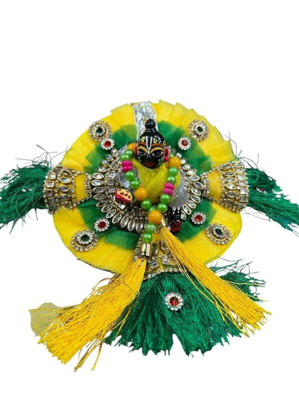 RITUALSNSTYLE Kanha Ji Poshak with Mala at Rs. 499 /Traditional Dress Set for Laddu Gopal (Size 1) | Ideal for Festivals | Home | Office - Image 2