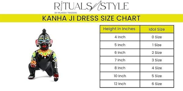 RITUALSNSTYLE Kanha Ji Poshak|Laddu Gopal Poshak|Thakur Ji Dress|Traditional Dress for Laddu Gopal JI|Fancy Dress for Bal Krishna/Dress for Krishna | Divine Elegance for Laddu Gopal (Size 0) - Image 4