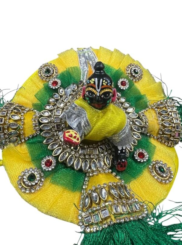 RITUALSNSTYLE Kanha Ji Poshak with Mala at Rs. 499 /Traditional Dress Set for Laddu Gopal (Size 1) | Ideal for Festivals | Home | Office