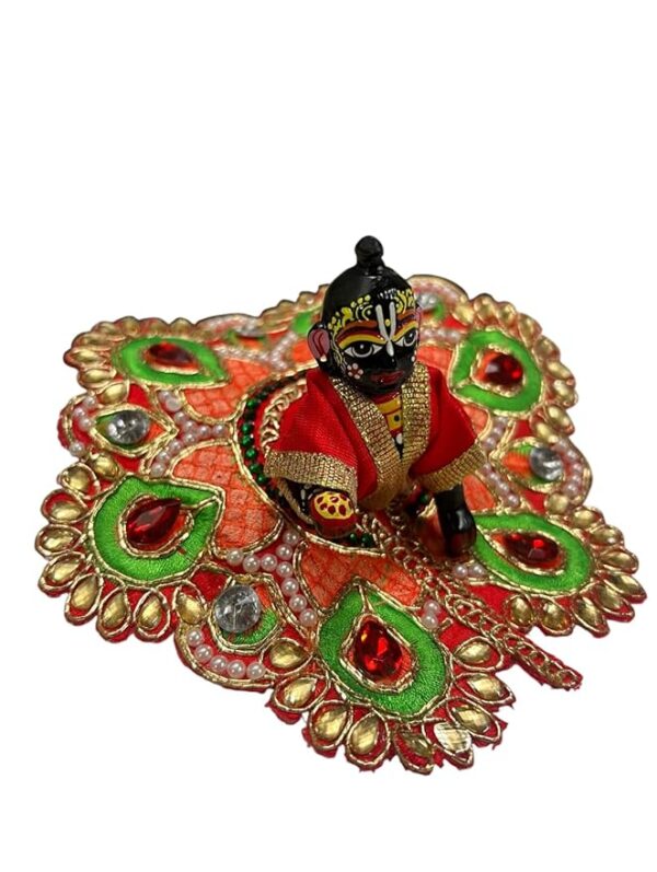 RITUALSNSTYLE Kanha Ji Poshak|Laddu Gopal Poshak|Thakur Ji Dress|Traditional Dress Made of Premium Fabric for Laddu Gopal JI|Dress for Krishna Ji Perfect for Festivals|Home|Office(Size-2) - Image 2