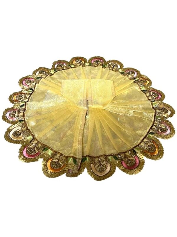 Rituals N Style Attractive Kanha ji/Thakur Ji Dress/Poshak/Pagdi, Made of Silk Cloth,Traditional for |Home | Office | Festivals etc| Size - 6 Number | Dimension - 12 Inches (ONLY Dress) (P5)