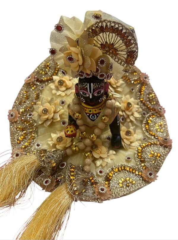 RITUALNSTYLE Attractive Kanha ji/Poshak/Pagdi, Size-3, Made of Silk Cloth,Traditional for |Home | Office | Festivals - Image 2