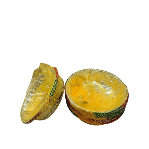 RITUALSNSTYLE Decorative TOKRI for Festivals |Occasions|Diwali Gifting |Ceremonies | Wedding | For Your Loved Once (Pack Of 6) (12 Inch, Circle) - Image 4