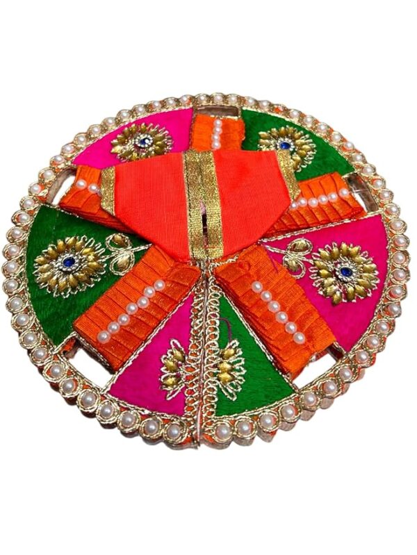 RITUALNSTYLE Attractive Kanha ji/Poshak/Pagdi, Size-3, Made of Silk Cloth,Traditional for |Home | Office | Festivals - Image 2