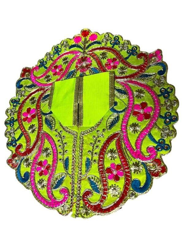 Rituals N Style Attractive Kanha ji/Thakur Ji Dress/Poshak/Pagdi, Made of Silk Cloth,Traditional for |Home | Office | Festivals etc| Size - 6 Number | Dimension - 12 Inches (ONLY Dress) (P4)
