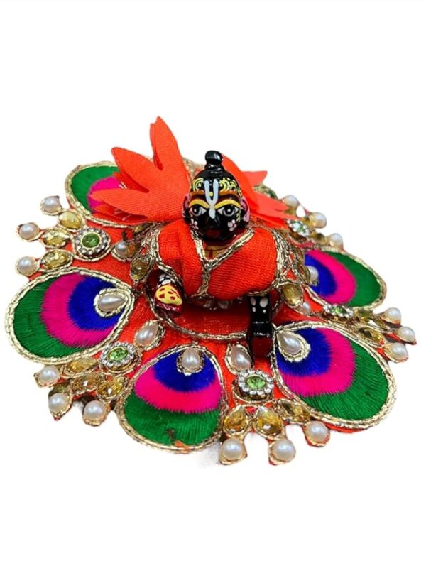 RITUALSNSTYLE Kanha Ji Poshak|Laddu Gopal Poshak|Thakur Ji Dress|Traditional Dress for Laddu Gopal JI|Fancy Dress for Bal Krishna/Dress for Krishna (Size 0) | 4-Inch Divine Outfit