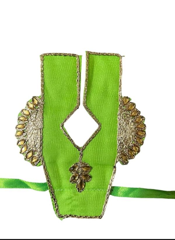 RITUALNSTYLE Attractive Kanha ji, Size-4 /Thakur Ji Dress/Poshak/Pagdi, Made of Silk Cloth,Traditional for |Home | Office | Festivals - Image 3