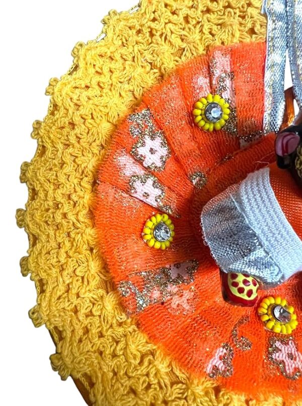 RITUALSNSTYLE Kanha Ji Poshak with Mala at Rs. 349 /Dress for Laddu Gopal, Size-2, Made of Premium Fabric, Traditional for | Home | Office | Festivals - Image 2