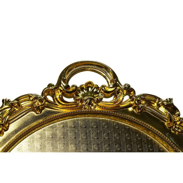 RITUALSNSTYLE Golden Color Tray Thaali for Home | Office | Hotels | Thaal | Puja Thal | Hotel | Atteractive | Decore | for Temples (Circle - 17 inch) - Image 3
