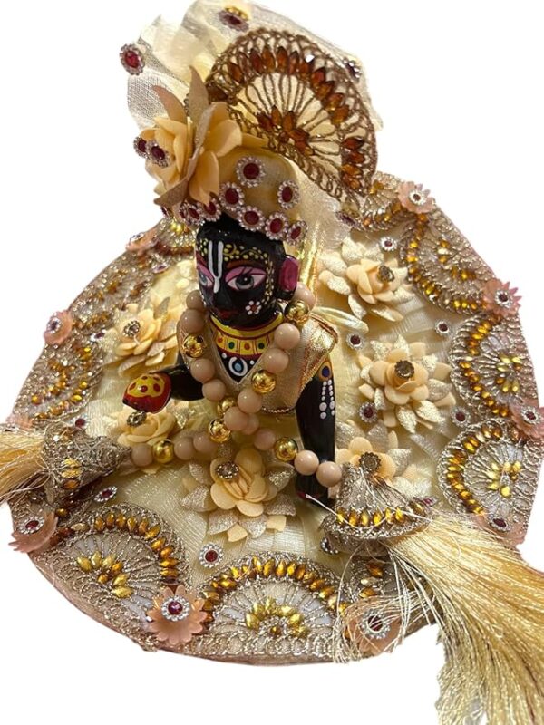 RITUALNSTYLE Attractive Kanha ji/Poshak/Pagdi, Size-3, Made of Silk Cloth,Traditional for |Home | Office | Festivals - Image 3