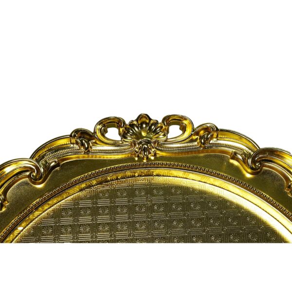 RITUALSNSTYLE Golden Color Tray Thaali for Home | Office | Hotels | Thaal | Puja Thal | Hotel | Atteractive | Decore | for Temples (Circle - 17 inch) - Image 4
