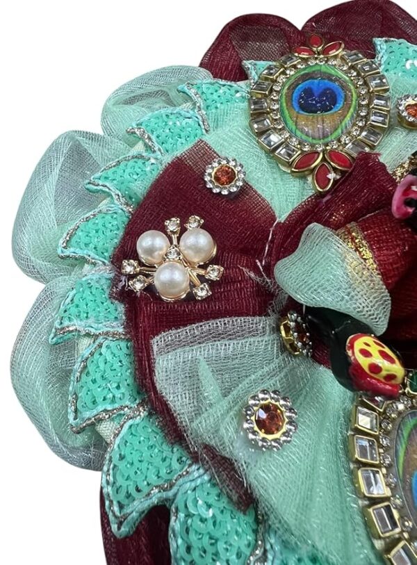 RITUALSNSTYLE Kanha Ji Poshak with Mala & Mukut|Laddu Gopal Poshak|Thakur Ji Dress|Traditional Dress for Laddu Gopal JI|Fancy Dress for Bal Krishna/Dress for Krishna(Size 0)Perfect for Festivals|Home - Image 3