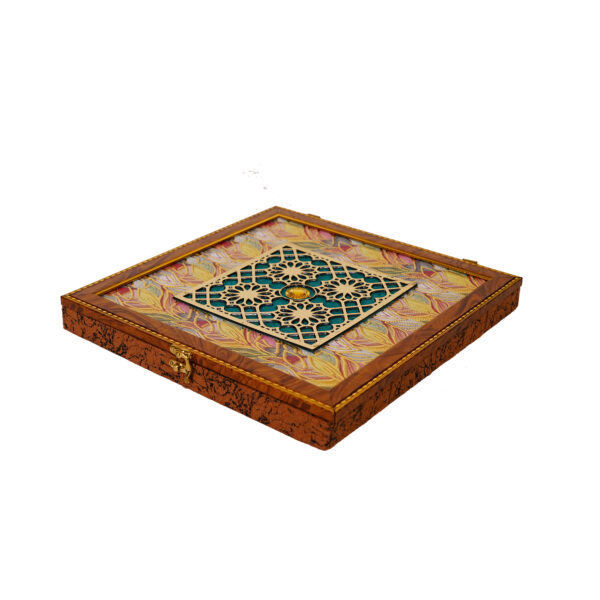 Wooden Dry Fruit Box With Cardboard Container | Dry Fruit Box For Gifting | Perfect For Special Occasions Like | Birthdays | Festivals | Corporate Gifting | Marriage Gifting | Premium Dry Fruit Packaging | Eco-Friendly Box | Dry Fruit Storage Box With Lid (13*13 Size)