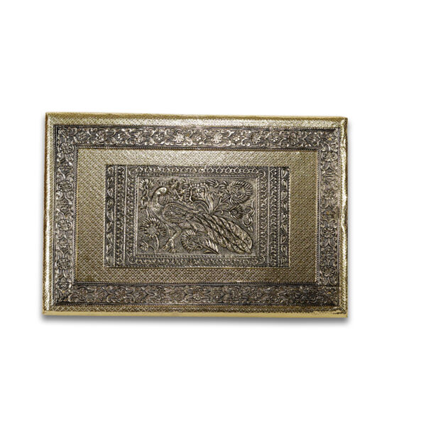 Gujarat Metal Box | Handicrafts Dry Fruit Box | Wooden Meenakari Dry Fruit Box | Dry Fruit Box For Gifting | Empty Dry Fruit Box | Gujarat Metal Box For Diwali | Gujarat Metal Box For Special Occasions | Black And Golden Colour(10*15 Size) - Image 6